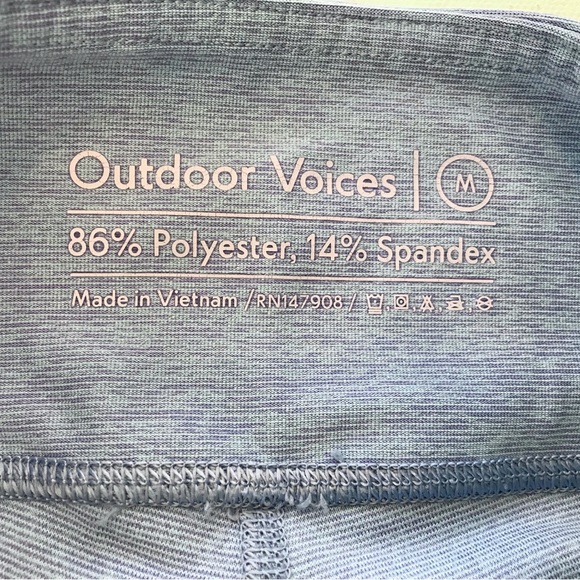 Outdoor Voices Blue Warmup 3/4 Leggings Womens Size M EUC - Picture 6 of 13